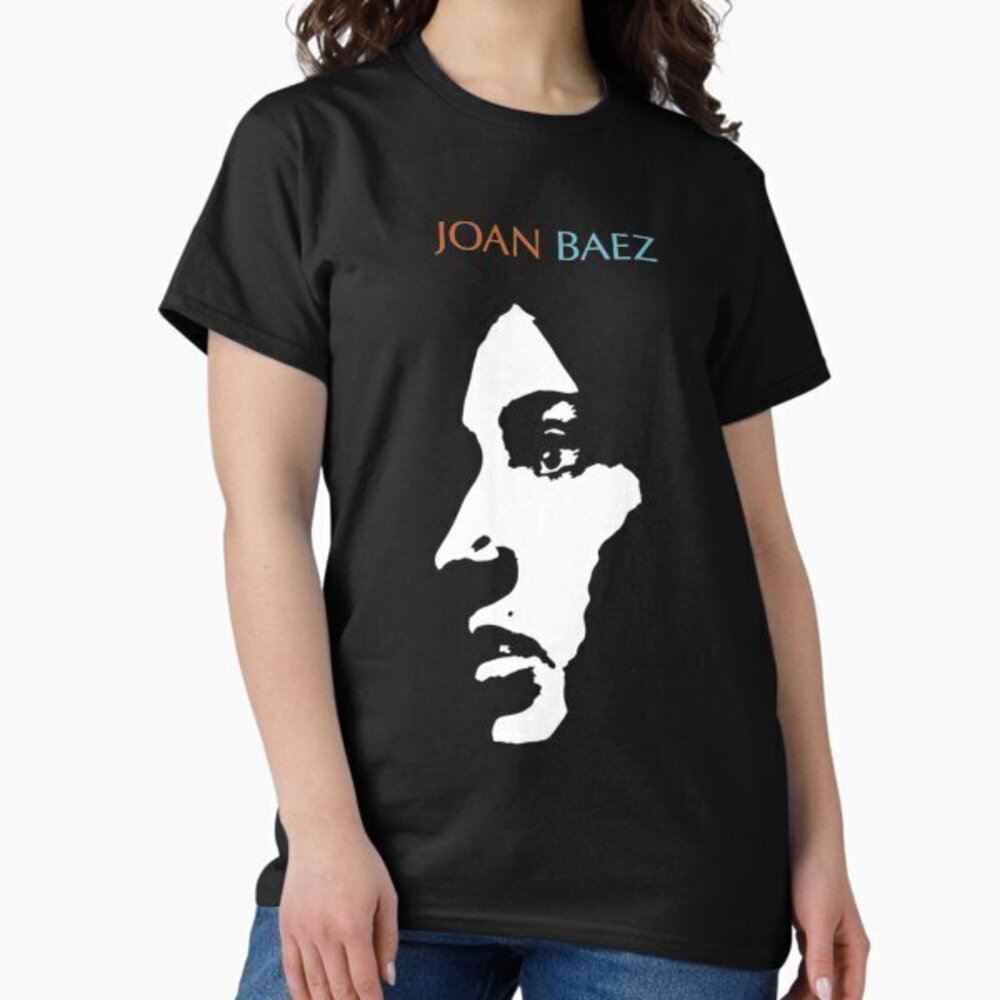 Joan Baez Unisex Black Tshirt